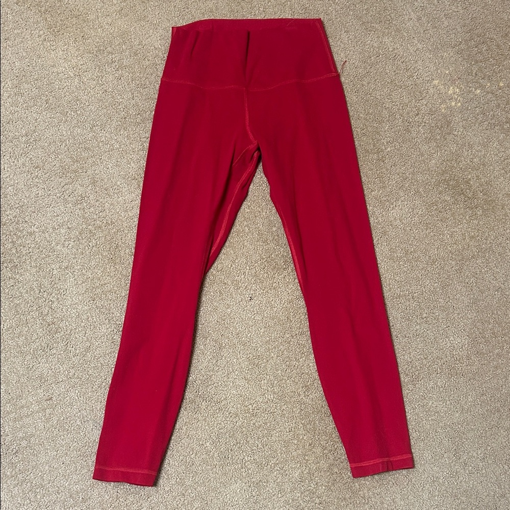 Lululemon Red High-Waisted Leggings